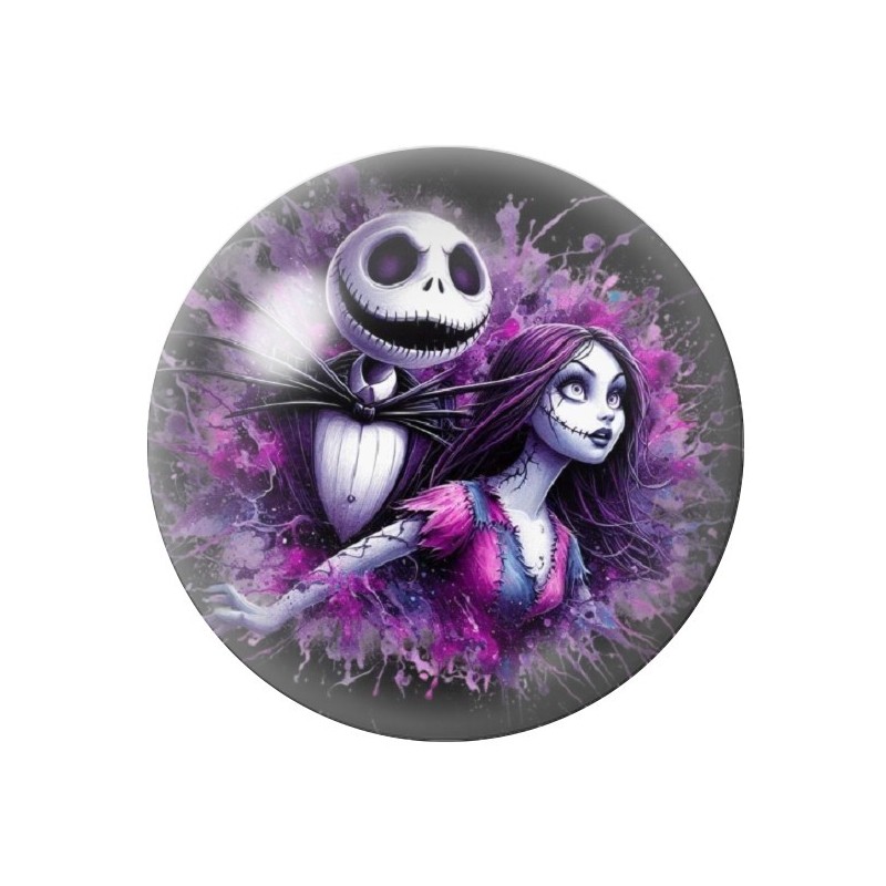 Cabochon en Verre Illustré Jack Gothique 12 à 25mm