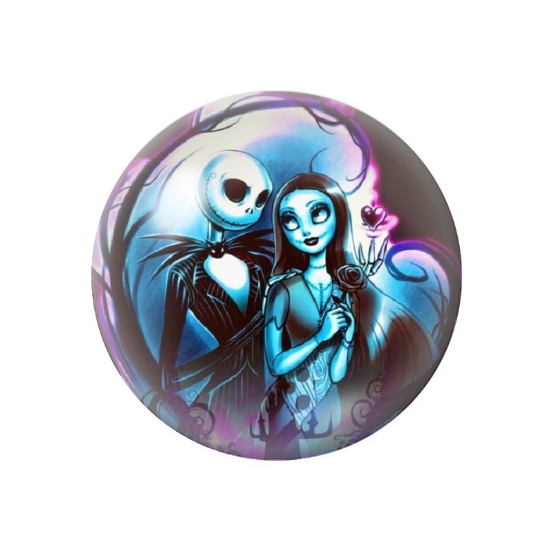 Cabochon en Verre Illustré Jack Gothique 12 à 25mm