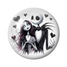 Cabochon en Verre Illustré Jack Gothique 12 à 25mm pour la création de bijoux fantaisie - DIY