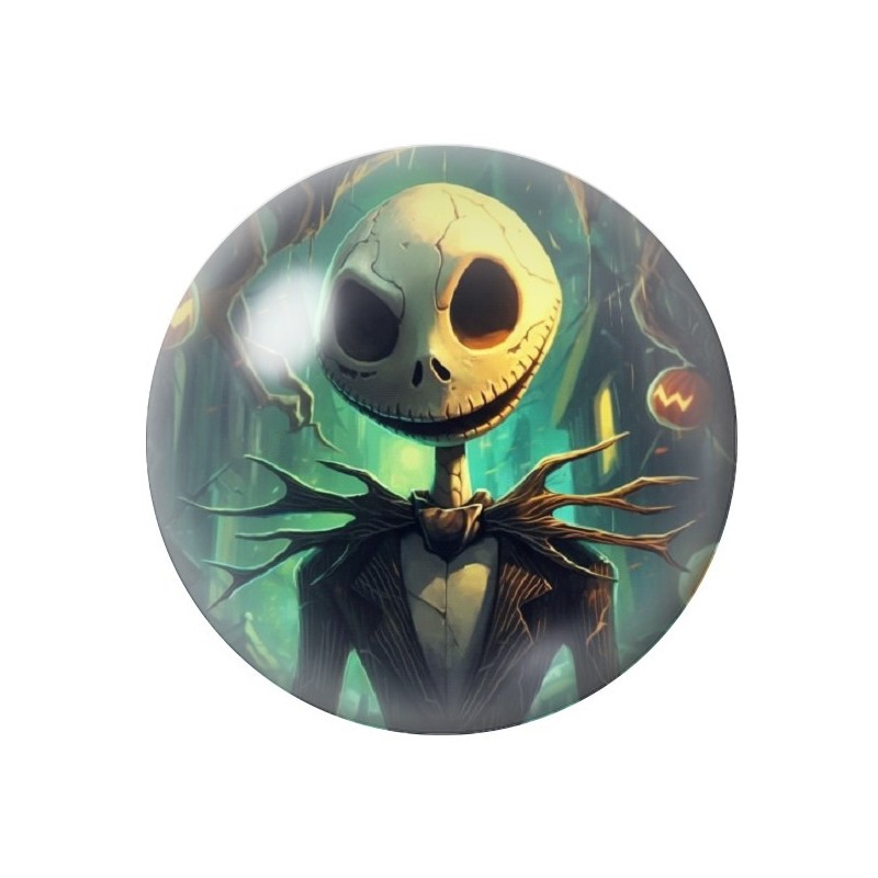 Cabochon en Verre Illustré Jack Gothique 12 à 25mm