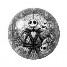 Cabochon en Verre Illustré Jack Gothique 12 à 25mm pour la création de bijoux fantaisie - DIY