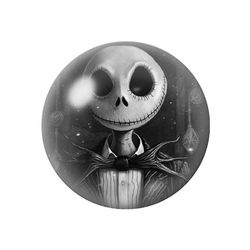 Cabochon en Verre Illustré Jack Gothique 12 à 25mm