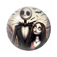 Cabochon en Verre Illustré Jack Gothique 12 à 25mm pour la création de bijoux fantaisie - DIY