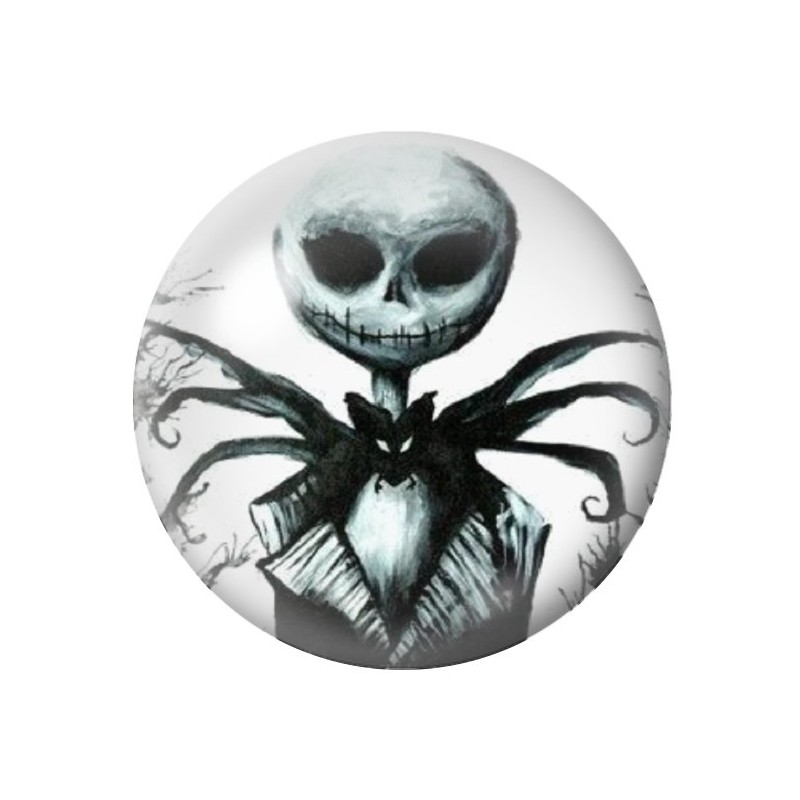 Cabochon en Verre Illustré Jack Gothique 12 à 25mm