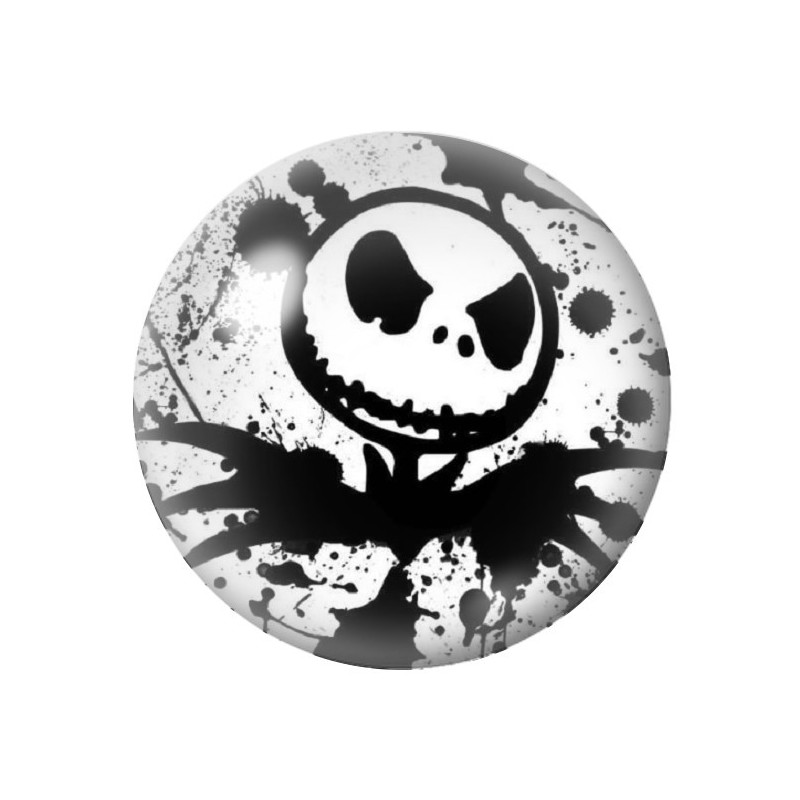 Cabochon en Verre Illustré Jack Gothique 12 à 25mm