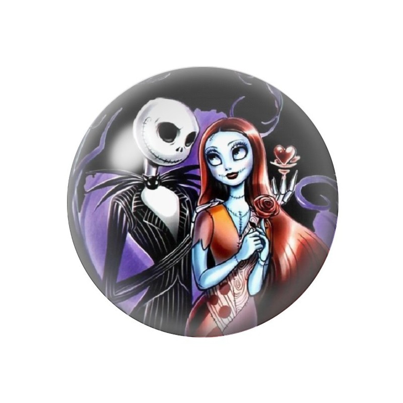 Cabochon en Verre Illustré Jack Gothique 12 à 25mm