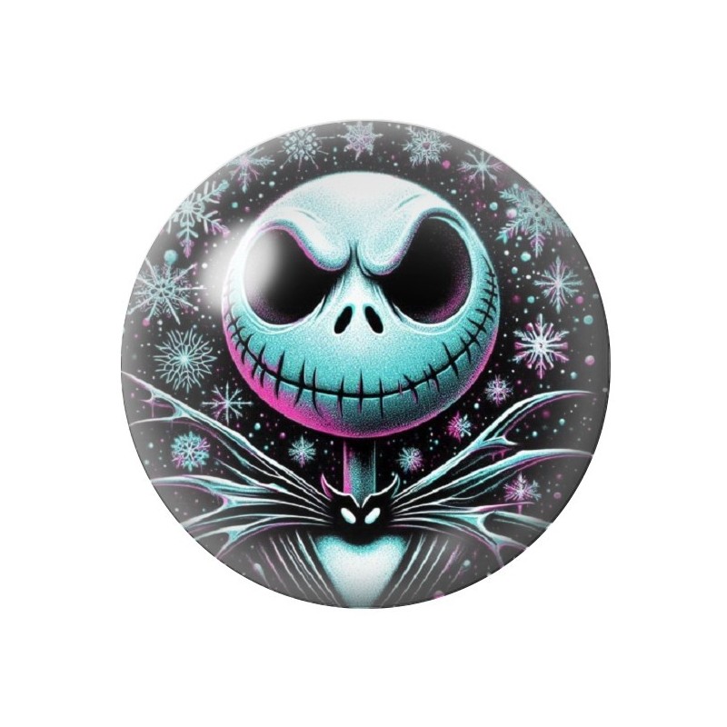 Cabochon en Verre Illustré Jack Noël Gothique 12 à 25mm