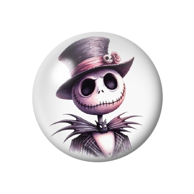 Cabochon en Verre Illustré Jack Gothique 12 à 25mm