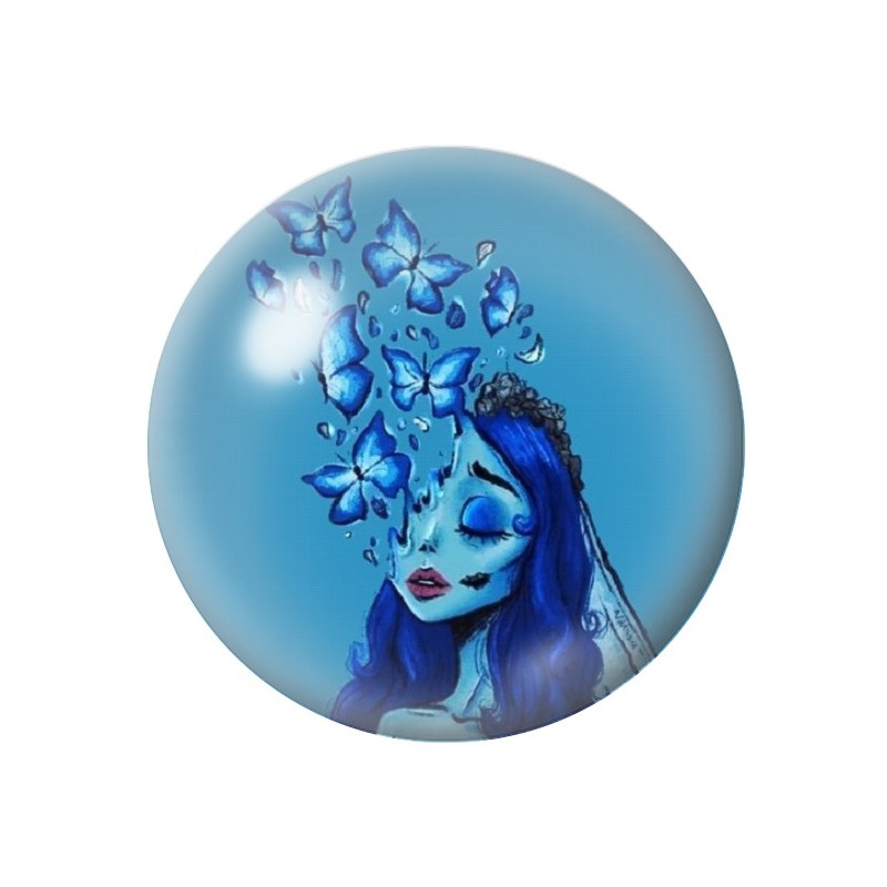 Cabochon en Verre Illustré Noces Funèbres Gothique 12 à 25mm