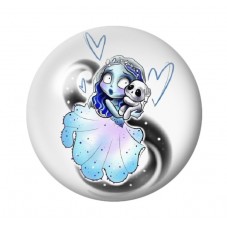 Cabochon en Verre Illustré Jack 12 à 25mm pour la création de bijoux fantaisie - DIY