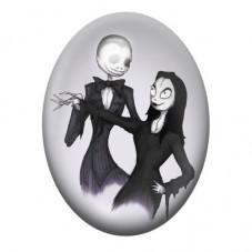 Cabochon en Verre Illustré Jack Addams Gothique 13x18, 18x25 ou 30x40mm  pour la Création de Bijoux Fantaisie - DIY