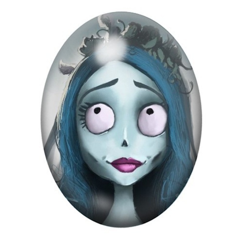 Cabochon en Verre Illustré Noces Funèbres Gothique 13x18, 18x25 ou 30x40mm