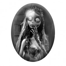 Cabochon en Verre Illustré Noces Funèbres Gothique 13x18, 18x25 ou 30x40mm  pour la Création de Bijoux Fantaisie - DIY