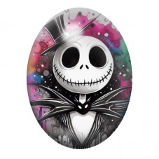 Cabochon en Verre Illustré Jack Gothique 13x18, 18x25 ou 30x40mm  pour la Création de Bijoux Fantaisie - DIY