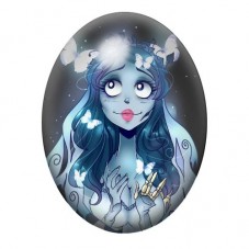 Cabochon en Verre Illustré Noces Funèbres Gothique 13x18, 18x25 ou 30x40mm  pour la Création de Bijoux Fantaisie - DIY