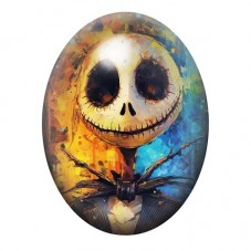 Cabochon en Verre Illustré Jack Gothique 13x18, 18x25 ou 30x40mm  pour la Création de Bijoux Fantaisie - DIY