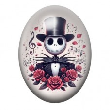 Cabochon en Verre Illustré Jack Gothique 13x18, 18x25 ou 30x40mm  pour la Création de Bijoux Fantaisie - DIY