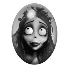 Cabochon en Verre Illustré Noces Funèbres Gothique 13x18, 18x25 ou 30x40mm  pour la Création de Bijoux Fantaisie - DIY