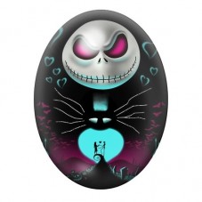Cabochon en Verre Illustré Jack Gothique 13x18, 18x25 ou 30x40mm  pour la Création de Bijoux Fantaisie - DIY