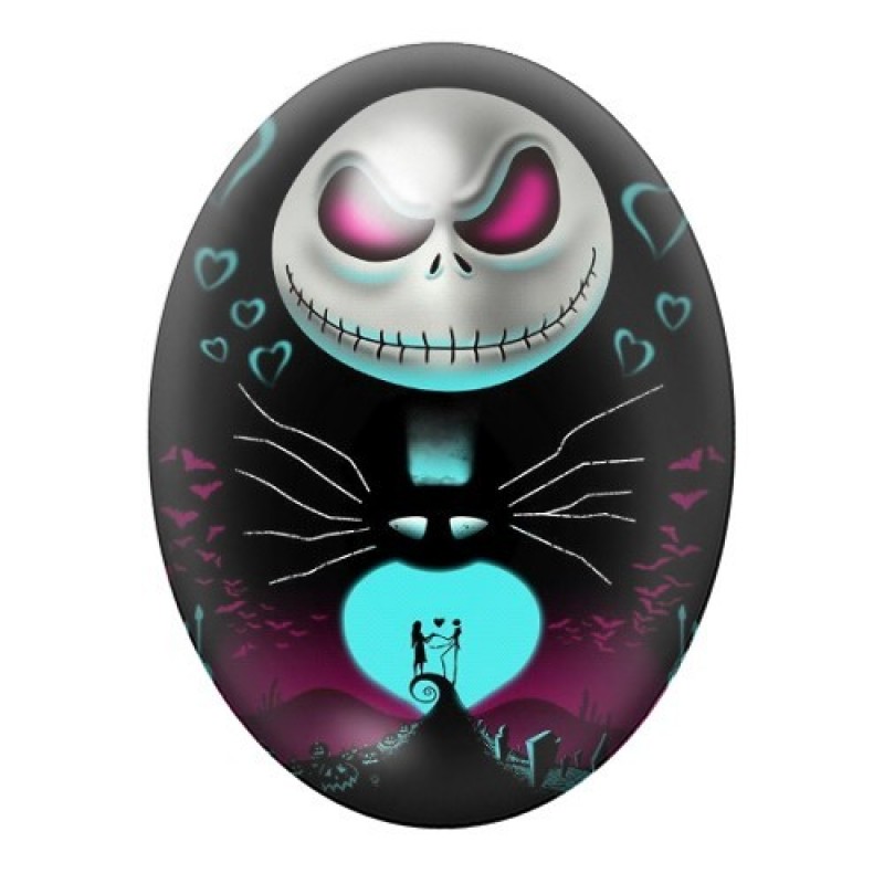 Cabochon en Verre Illustré Jack Gothique 13x18, 18x25 ou 30x40mm