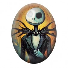 Cabochon en Verre Illustré Jack Gothique 13x18, 18x25 ou 30x40mm  pour la Création de Bijoux Fantaisie - DIY