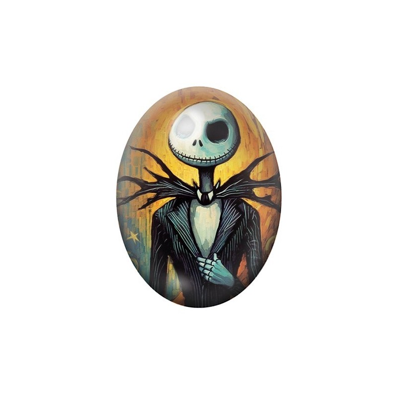 Cabochon en Verre Illustré Jack Gothique 13x18, 18x25 ou 30x40mm