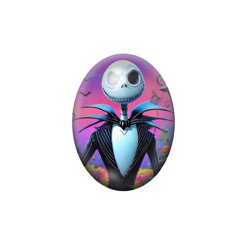 Cabochon en Verre Illustré Jack Gothique 13x18, 18x25 ou 30x40mm