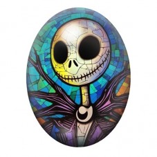 Cabochon en Verre Illustré Jack Gothique 13x18, 18x25 ou 30x40mm  pour la Création de Bijoux Fantaisie - DIY