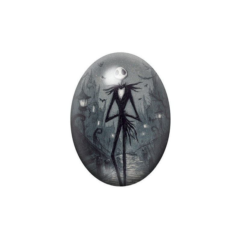 Cabochon en Verre Illustré Jack Gothique 13x18, 18x25 ou 30x40mm