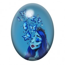 Cabochon en Verre Illustré Noces Funèbres Gothique 13x18, 18x25 ou 30x40mm  pour la Création de Bijoux Fantaisie - DIY
