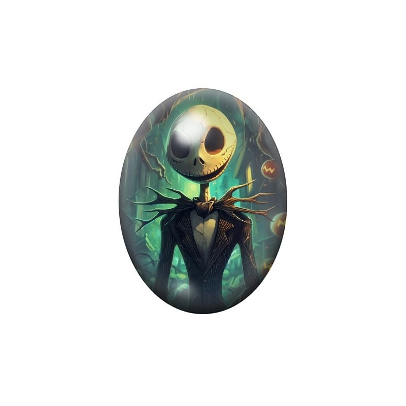 Cabochon en Verre Illustré Jack Gothique 13x18, 18x25 ou 30x40mm