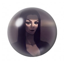 Cabochons en Verre Illustré Mercredi Gothique 12 à 25mm  pour la Création de Bijoux Fantaisie - DIY