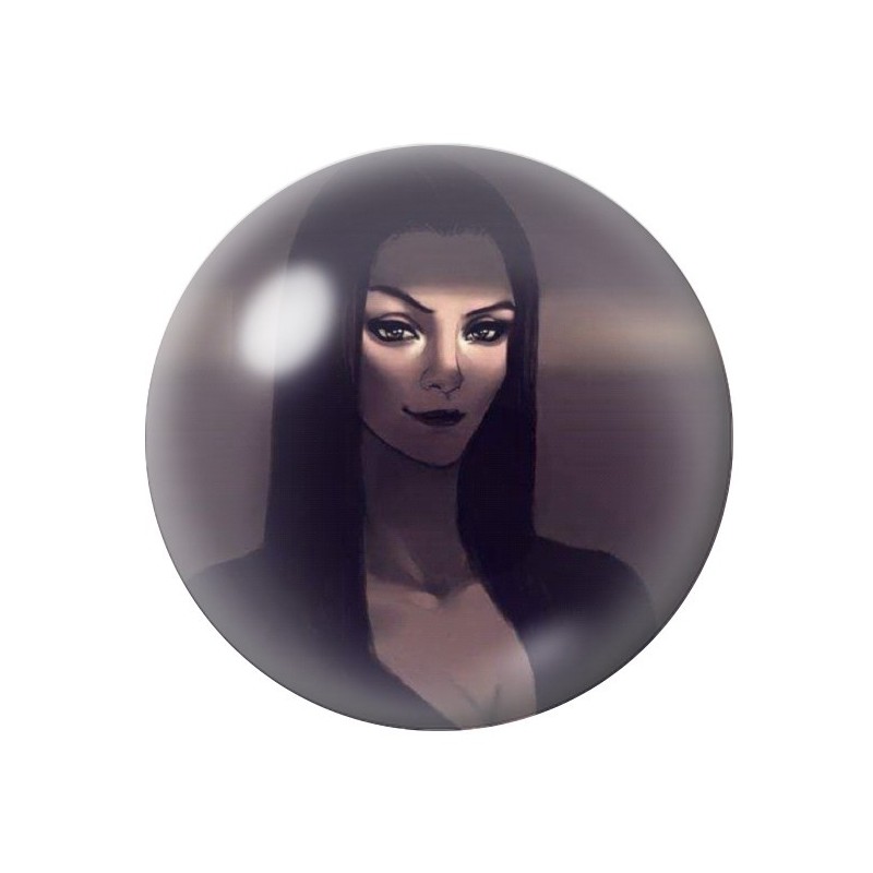 Cabochons en Verre Illustré Mercredi Gothique 12 à 25mm