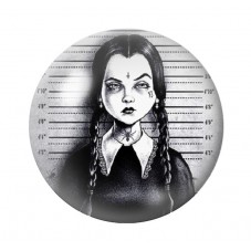 Cabochons en Verre Illustré Mercredi Gothique 12 à 25mm  pour la Création de Bijoux Fantaisie - DIY