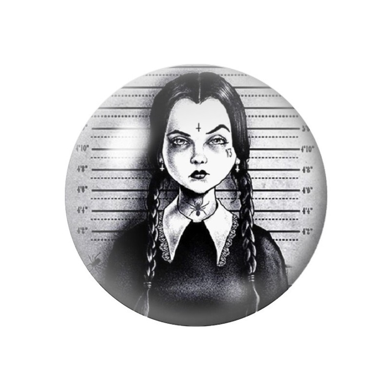 Cabochons en Verre Illustré Mercredi Gothique 12 à 25mm