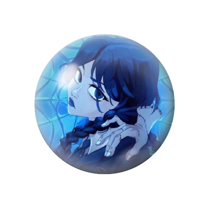 Cabochons en Verre Illustré Mercredi Gothique 12 à 25mm