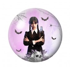 Cabochons en Verre Illustré Mercredi Gothique 12 à 25mm  pour la Création de Bijoux Fantaisie - DIY