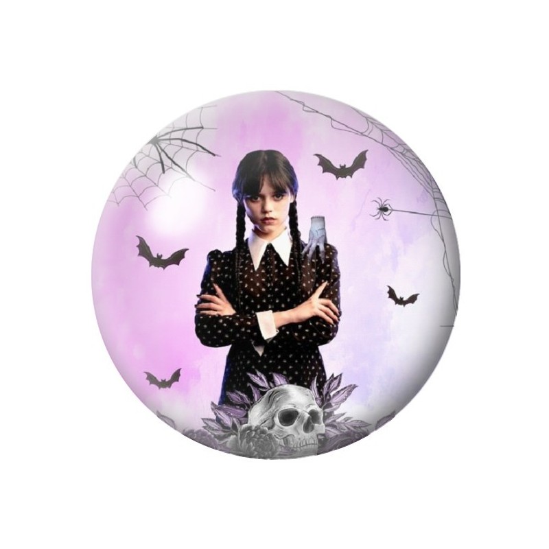 Cabochons en Verre Illustré Mercredi Gothique 12 à 25mm