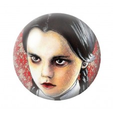 Cabochons en Verre Illustré Mercredi Gothique 12 à 25mm  pour la Création de Bijoux Fantaisie - DIY