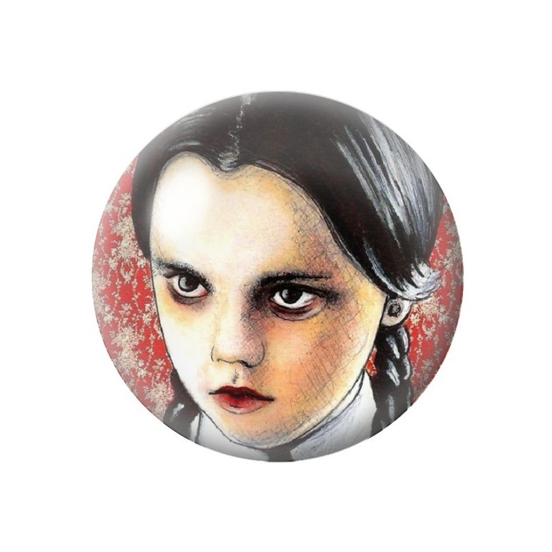 Cabochons en Verre Illustré Mercredi Gothique 12 à 25mm