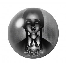 Cabochons en Verre Illustré Mercredi Gothique 12 à 25mm  pour la Création de Bijoux Fantaisie - DIY