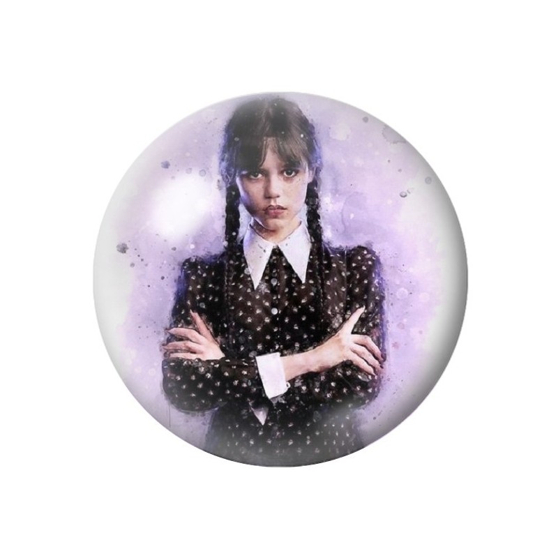 Cabochons en Verre Illustré Mercredi Gothique 12 à 25mm