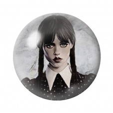 Cabochons en Verre Illustré Mercredi Gothique 12 à 25mm  pour la Création de Bijoux Fantaisie - DIY