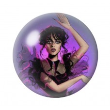 Cabochons en Verre Illustré Mercredi Gothique 12 à 25mm  pour la Création de Bijoux Fantaisie - DIY