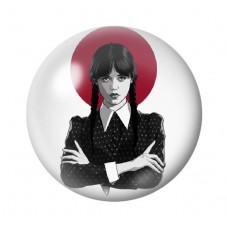 Cabochons en Verre Illustré Mercredi Gothique 12 à 25mm  pour la Création de Bijoux Fantaisie - DIY