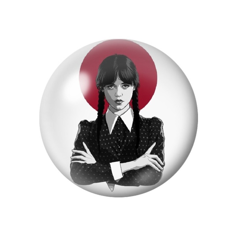 Cabochons en Verre Illustré Mercredi Gothique 12 à 25mm