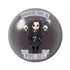 Cabochons en Verre Illustré Mercredi Gothique 12 à 25mm  pour la Création de Bijoux Fantaisie - DIY