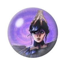 Cabochons en Verre Illustré Mercredi Gothique 12 à 25mm  pour la Création de Bijoux Fantaisie - DIY