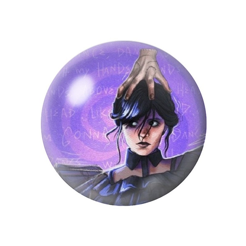 Cabochons en Verre Illustré Mercredi Gothique 12 à 25mm