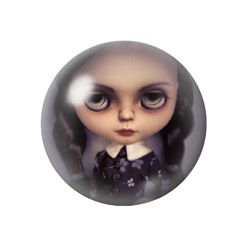 Cabochons en Verre Illustré Mercredi Blythe Gothique 12 à 25mm